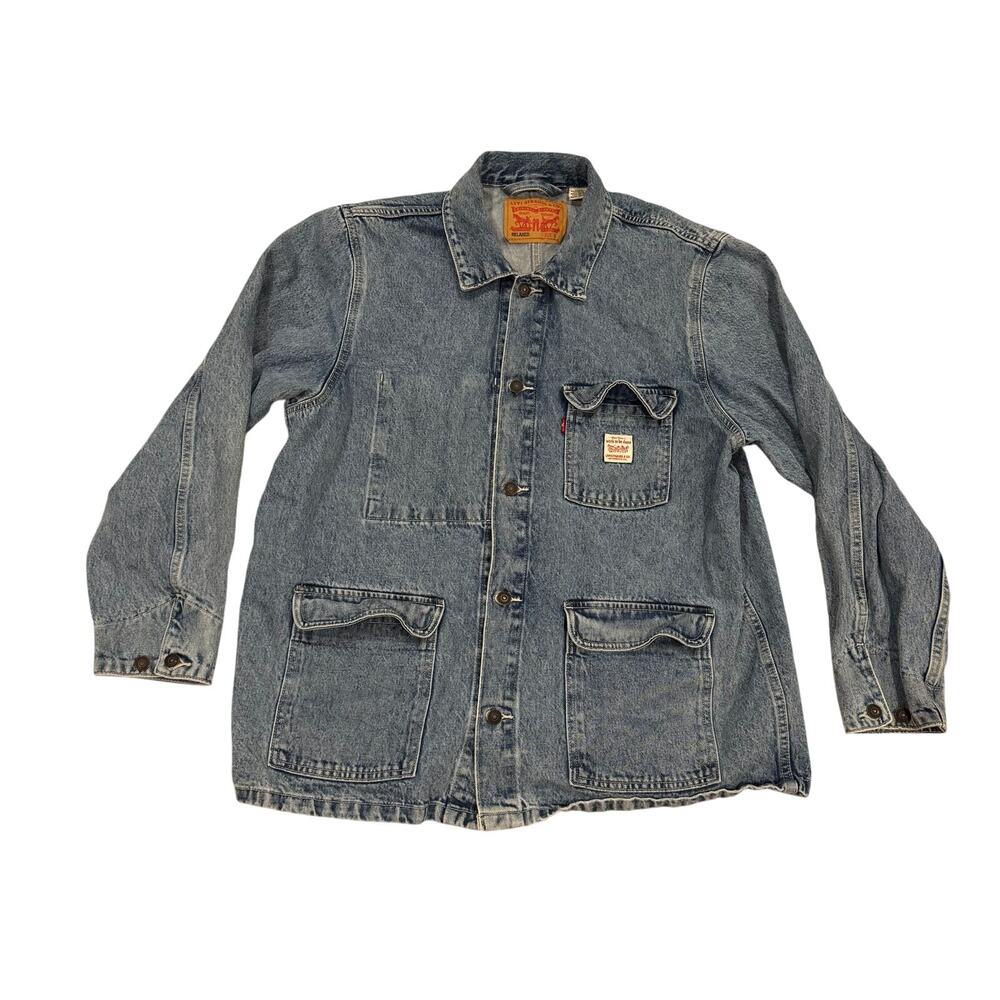 Levi's Broadway Engineer Chore Coat Mens L Blue Cotton Denim